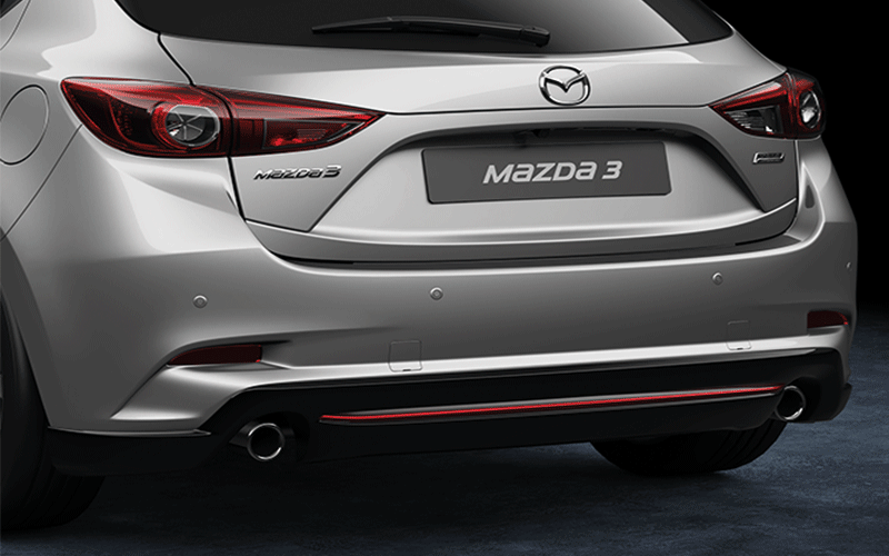 Mazda Heckschürze schwarz-rot Mazda3 BN Sport