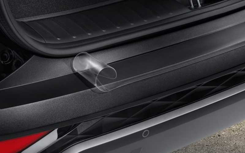 Der hohe Kofferraumschutz für Hyundai Tucson NX4, passgenaue Kofferraumwanne  gegen Schmutz, Nässe und Beschädigung