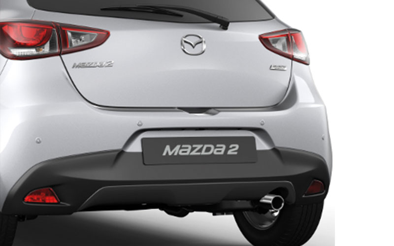 Mazda Unterfahrschutz hinten Mazda DJ1 in Rubinrot Metallic