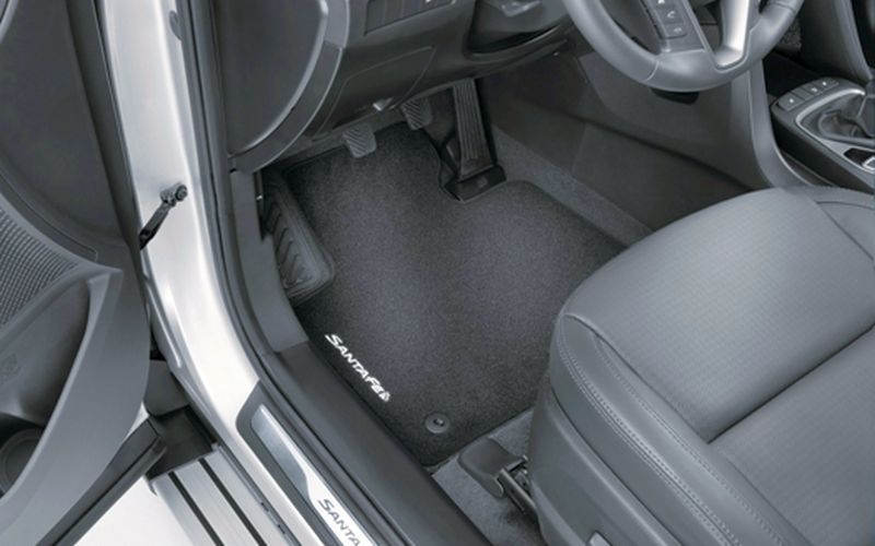 Hyundai  SantaFe DM VLR-HLR Velours Fußmatten schwarz