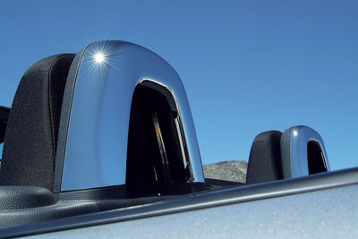 Mazda Design-Bügelverkleidungen 2-teilig Chrom-Optik MX-5 NC Soft-Top