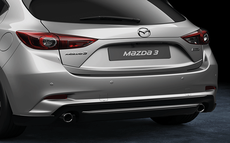 Mazda Heckschürze schwarz-silber Mazda3 BN Sport